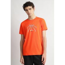 Reebok Mens Orange Printed T-Shirt