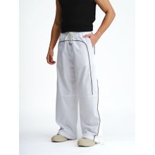 Bonkers Corner White Sporty Deconstructed Loose Pants
