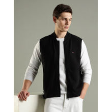 Tommy Hilfiger Black Solid Regular Fit Jacket