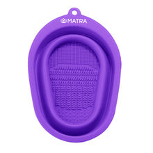 Matra Foldable Silicone Makeup Brush Cleaner Bowl Pad Cosmetic Brush Cleaning Mat Tub