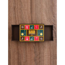 Indigifts Wooden Bar Trolly For Home Bar On Wheels Quotes Printed Bar Trolley