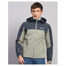 Monte Carlo Men Regular Fit Solid Hooded Blue Winter Jacket