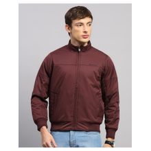 Monte Carlo Men Regular Fit Solid Burgundy Winter Reversible Jacket