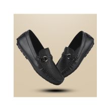 WOODLAND Mens Black Formal Loafers