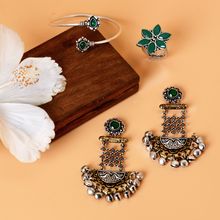 Teejh Ika Dual Tone Oxidized Jewelry Gift Set