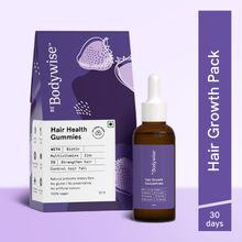 Be Bodywise Healthy & Nourished Hair Kit - Biotin Hair Gummies & 3% Redensyl Hair Serum