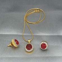 Sri Jagdamba Pearls Pearls Eeshika Pink Pendant Set With Chain