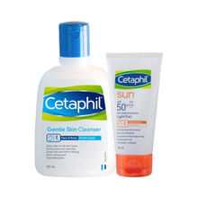 Cetaphil Gentle Skin Cleanser & Sun SPF 50 Light Gel Combo