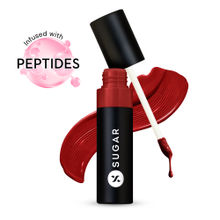 SUGAR Partner In Shine Transferproof Glossy Lipstick | Lasts upto 24hrs| -12 Crimson Cognac