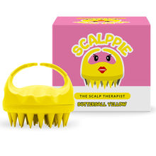 Scalppie Hair Scalp Massager & Shampoo Brush - Butterball Yellow - Promotes Hair Growth & Prevents Dandruff
