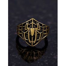 VIRAASI Men Gold Statement Brass Ring