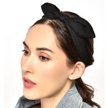 Toniq Black Embellished Elastiasized Hair Band For Women(OSXXH72 A)