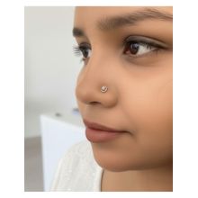 Boldiful Crescent Moon Silver Nose Pin