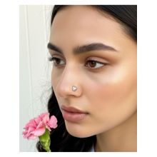 Boldiful Heart Silver Nose Pin