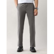 Arrow Grey Men Mid Rise Autoflex Formal Trousers
