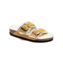 Birkenstock Arizona Shearling Suede Leather Yellow Sandals