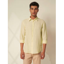 Selected Light Yellow Linen Regular Fit Shirt