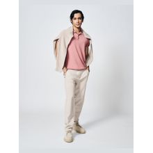 House of Namah Clay Pink Pique Signature Cotton Bamboo Regular B-Polo T-Shirt