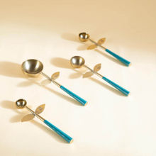 Freedom Tree Hukki Brass And Steel Measuring Spoons Teal