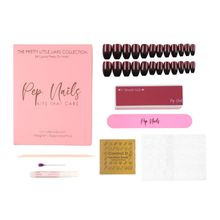 Pep Nails Mulberry Glossy Purple Maroon Black Ombre Press On Nails