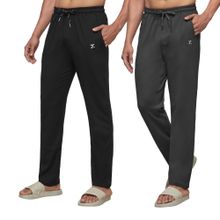 XYXX Men's Cotton Modal Solid Ace Track Pant, Pack Of 2 - Multi-Color