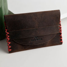 Aditi Wasan Leather Brown Card Holder With Detailing