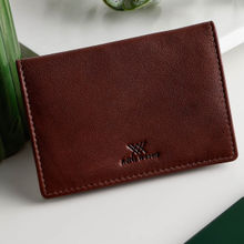 Aditi Wasan Brown Genuine Leather Card Holder