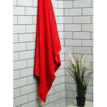 Welspun Quik Dry 380 GSM 100% Cotton Plain Bath Towel (XL) - Red