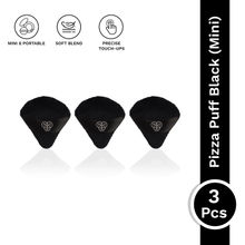 PAC Pizza Puff Black Mini - 99% Soft Natural Cotton, Ideal for Under Eyes & Precise Application