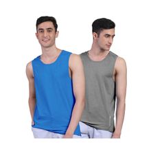 FREECULTR Mens Twin Skin Bamboo Cotton Anti Microbial Active Vest (Pack of 2)