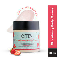 CITTA Strawberry Body Cream For Deep Nourishment With Rich Shea, Cacao Butter & Vitamin E