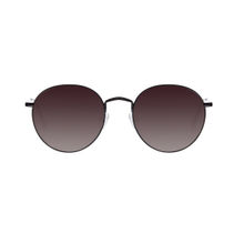 Chilli Beans Unisex Black Lens Round Frame Sunglasses