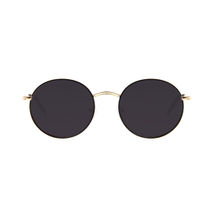 Chilli Beans Men Black Lens Round Frame Sunglasses