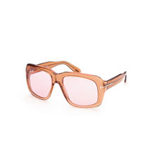 Tom Ford FT088557 Bevelled UV Protected Sunglasses for Men Pink (57)