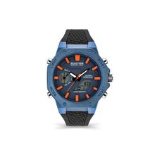 Reaction Kenneth Cole Analogue-Digital Men Black Silicon Strap Zepp Watch KRWGP2191703