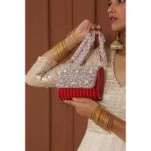 THE TAN CLAN Grace Embellished Flap Over Clutch Bag