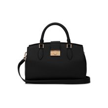 MIRAGGIO Ellen Handbag with Adjustable and Detachable Crossbody Strap - Black (M)