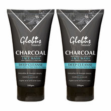 Globus Naturals Charcoal Face Wash Deep Cleanse Enriched with Tea Treeneem & Papaya - Pack of 2