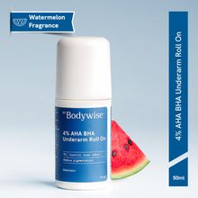 Be Bodywise 4% AHA BHA Underarm Roll On Deodorant Watermelon Fragrance - Treats Odour & Pigmentation