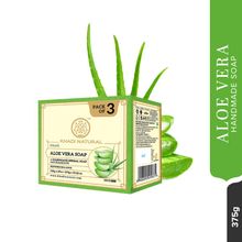Khadi Natural Aloe Vera Handmade Soap Cleanse & Hydrate Skin (Pack of 3)