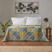Chumbak Egypt Patchwork Yellow Comforter- Single Bed
