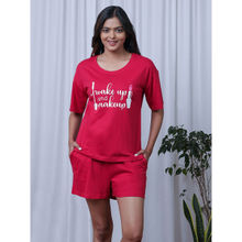 Slumber Jill Wake Up & Make Up Print T-Shirt and Shorts (Set of 2)