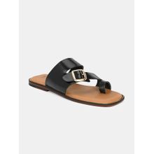 EGOSS Sevilla Genuine Leather Buckled Black Formal Sandals for Men By Lafattio