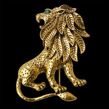 Mahi Gold Antique Vintage Lion Brooch Pin for Mens BP1101026G