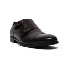 Aldo Men Dark Brown Formal Monk Strap Shoes