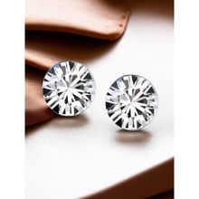 OOMPH Pair of Silver Stainless Steel Small Magnetic Non-Piercing Stud Earrings