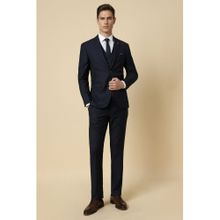 Allen Solly Men Navy Blue Slim Fit Formal Blazer with Trousers and Waistcoat (Set of 3)