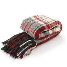 Sashaa World Red & Black Plaid Throw