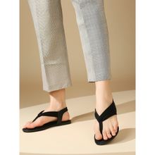 Inc.5 Women Black Casual Flat Sandals