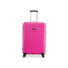 Swiss Brand Matterhorn Rose Pink Color PU Hard 25 inch Luggage (M)